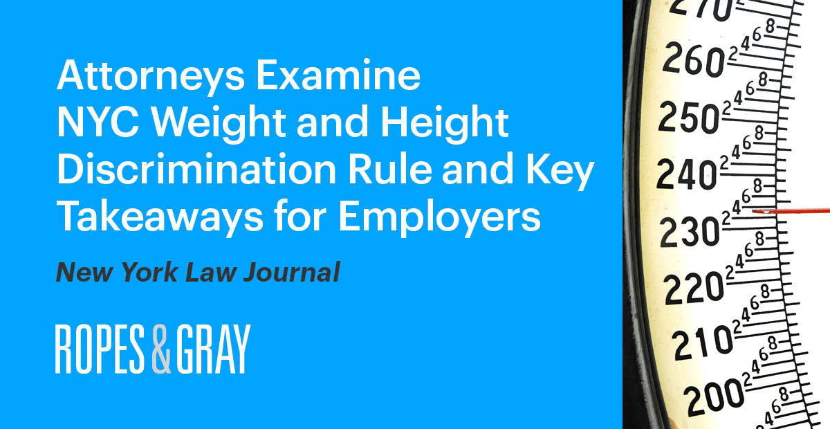 In New York Law Journal, Attorneys Examine NYC Weight and Height