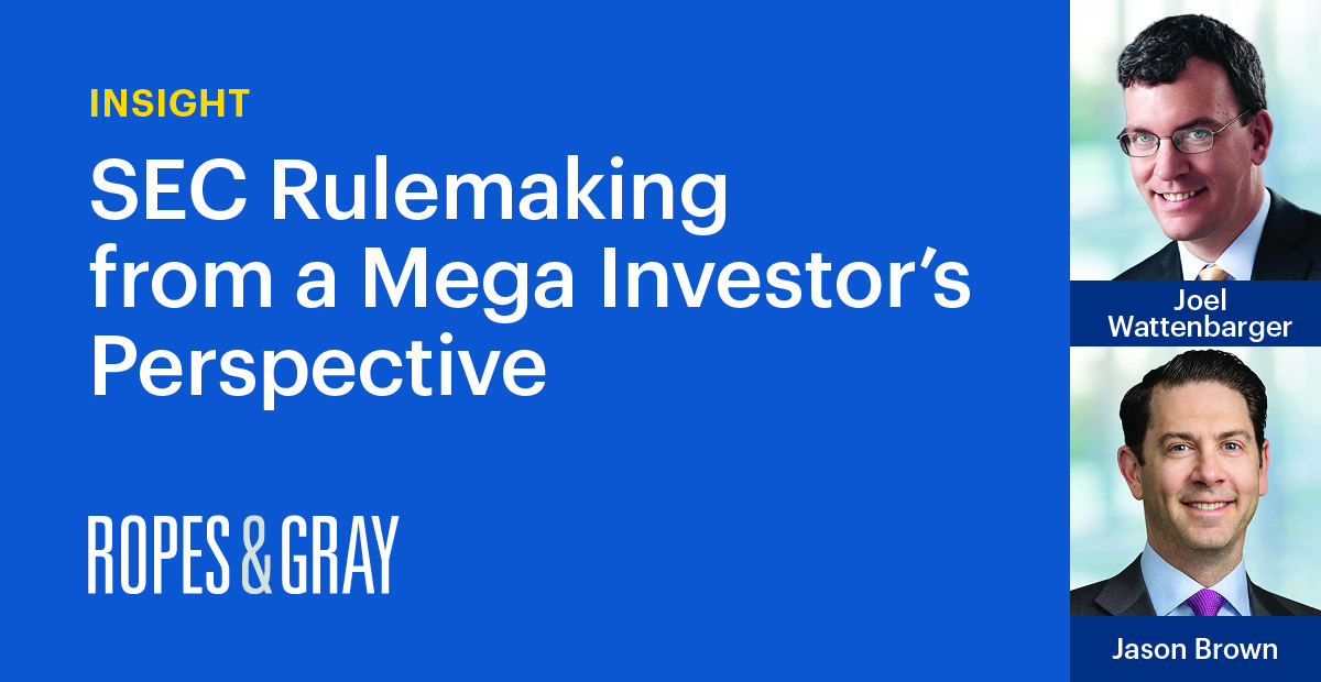 SEC Rulemaking from a Mega Investor’s Perspective Insights Ropes & Gray LLP